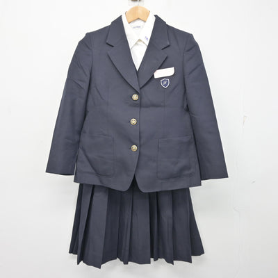 【中古】福岡県 二日市中学校 女子制服 4点 (ブレザー・ベスト・シャツ・スカート) sf103472
