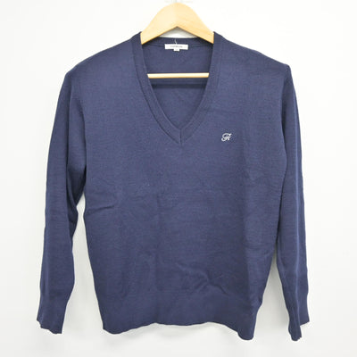 【中古】福岡県 二日市中学校 女子制服 2点 (ニット・シャツ) sf103473