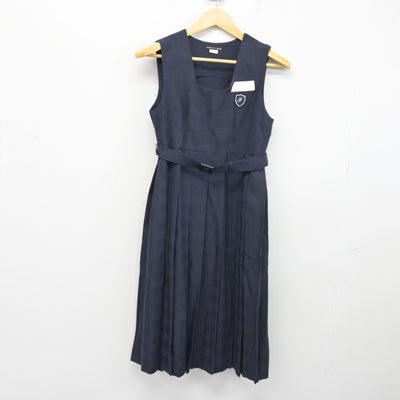 【中古】福岡県 二日市中学校 女子制服 2点 (シャツ・ジャンパースカート) sf103474