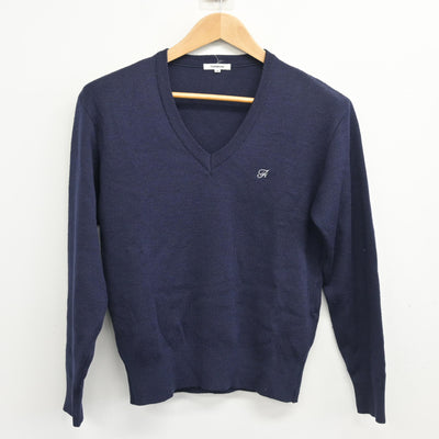 【中古】福岡県 二日市中学校 女子制服 2点 (ニット・シャツ) sf103479