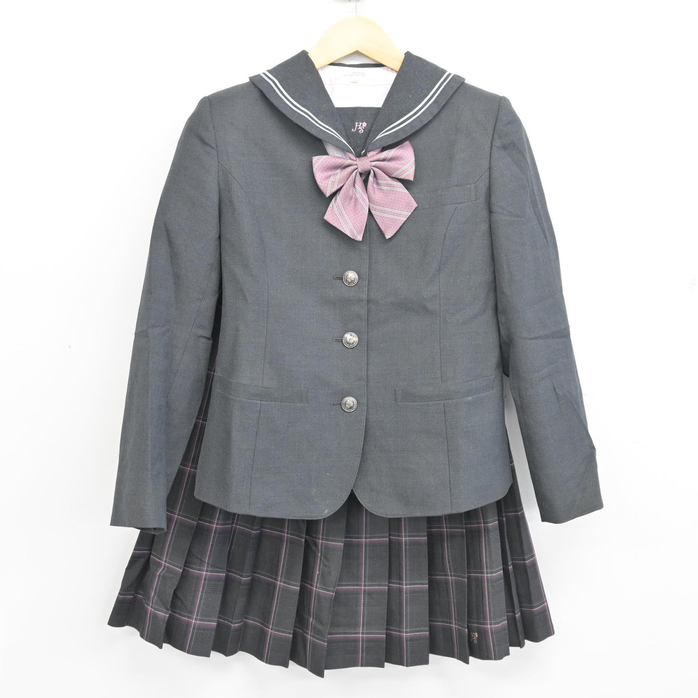 【中古】広島県 広島桜が丘高等学校 女子制服 4点 (ブレザー・セーラー服・スカート) sf103483