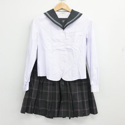 【中古】広島県 広島桜が丘高等学校 女子制服 3点 (ニット・セーラー服・スカート) sf103484