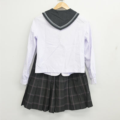 【中古】広島県 広島桜が丘高等学校 女子制服 3点 (ニット・セーラー服・スカート) sf103484
