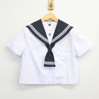【中古】大分県 鶴崎中学校 女子制服 3点 (セーラー服・スカート) sf103488