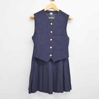 【中古】埼玉県 川越南高等学校 女子制服 4点 (ブレザー・ベスト・スカート) sf103496