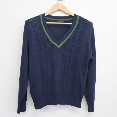 【中古】埼玉県 川越南高等学校 女子制服 2点 (ニット・ニットベスト) sf103497