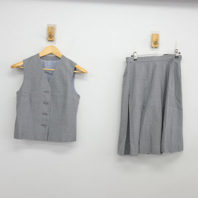 【中古】埼玉県 南陵中学校 女子制服 2点 (ベスト・スカート) sf103499