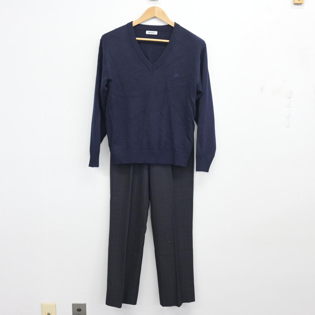 中古】東京都 昭和第一学園高等学校 男子制服 4点 (ブレザー・ニット 