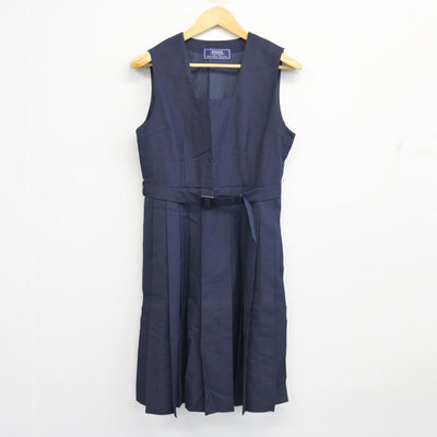 【中古】茨城県 小川南中学校 女子制服 2点 (シャツ・ジャンパースカート) sf103509