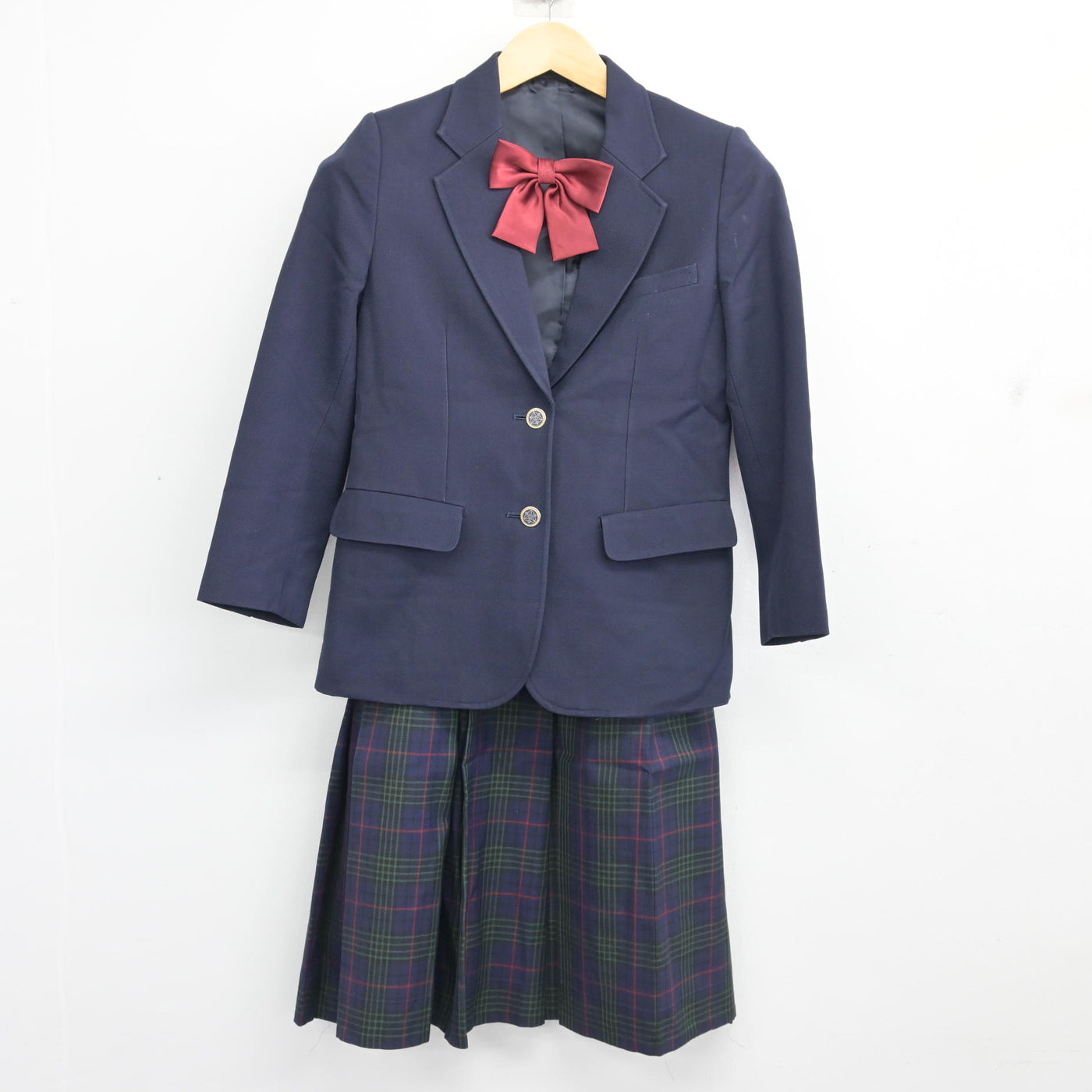 【中古】北海道 上野幌中学校 女子制服 3点 (ブレザー・スカート) sf103513