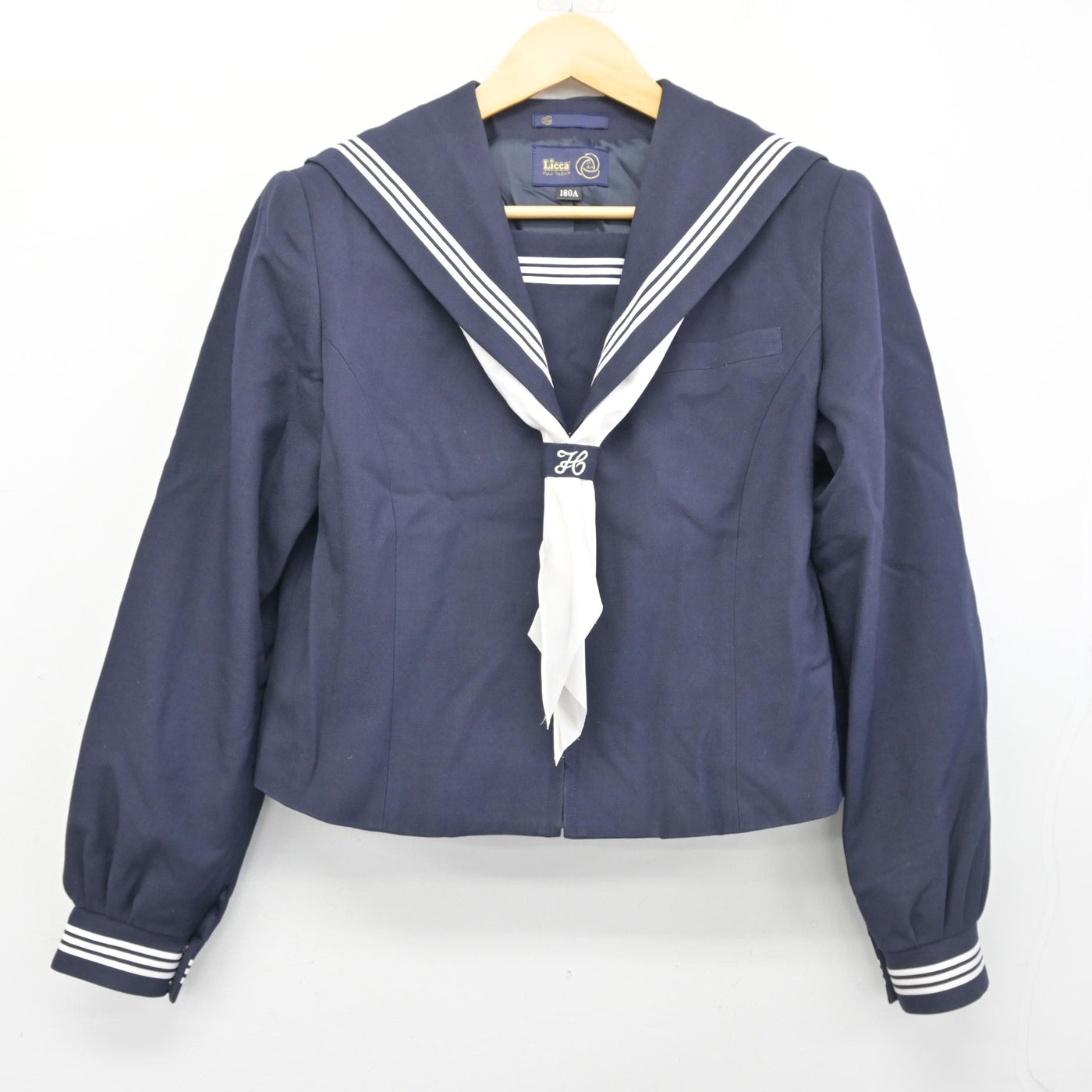 【中古】埼玉県 長野中学校 女子制服 3点 (セーラー服・スカート) sf103516