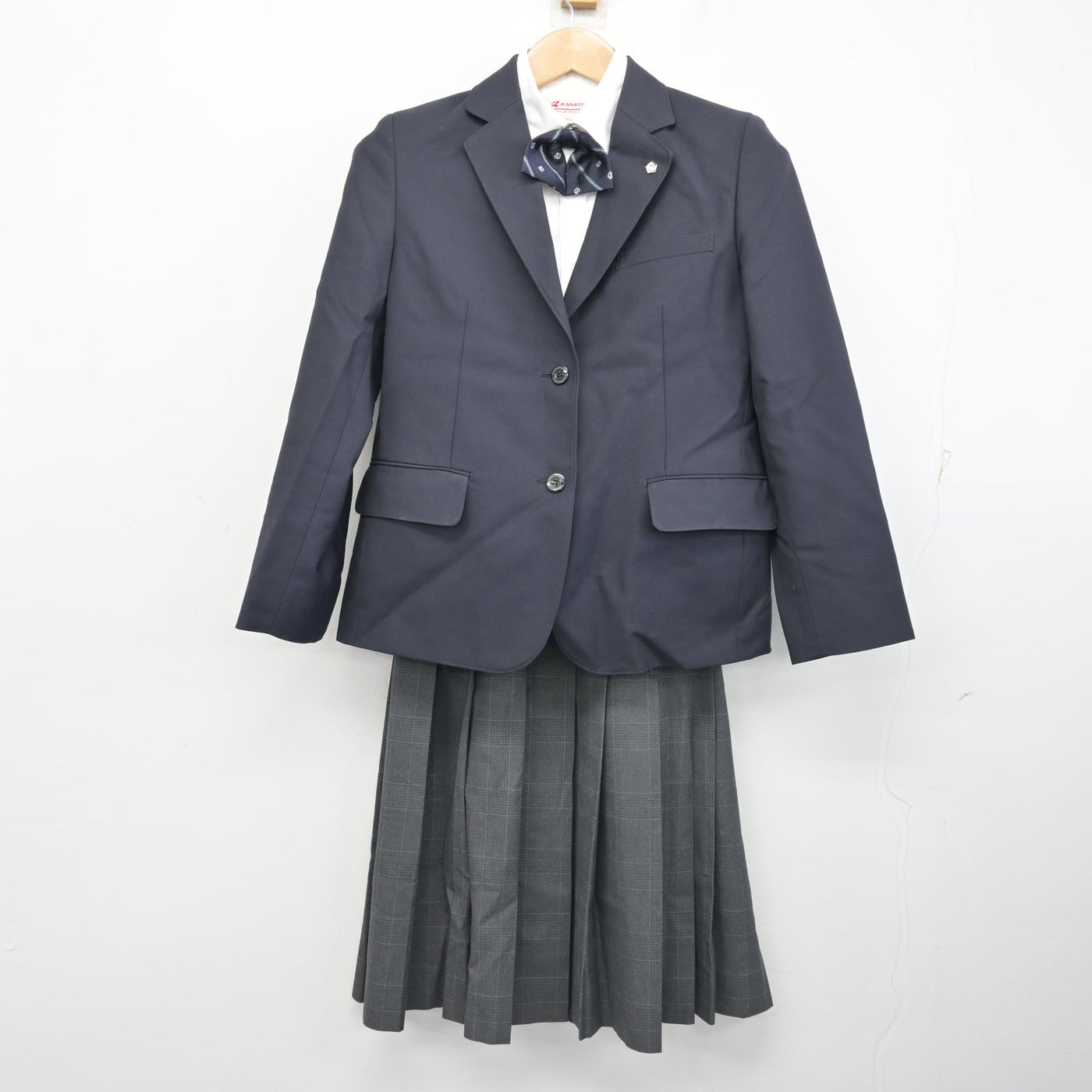 【中古】兵庫県 夙川高等学校 女子制服 5点 (ブレザー・シャツ・スカート) sf103524