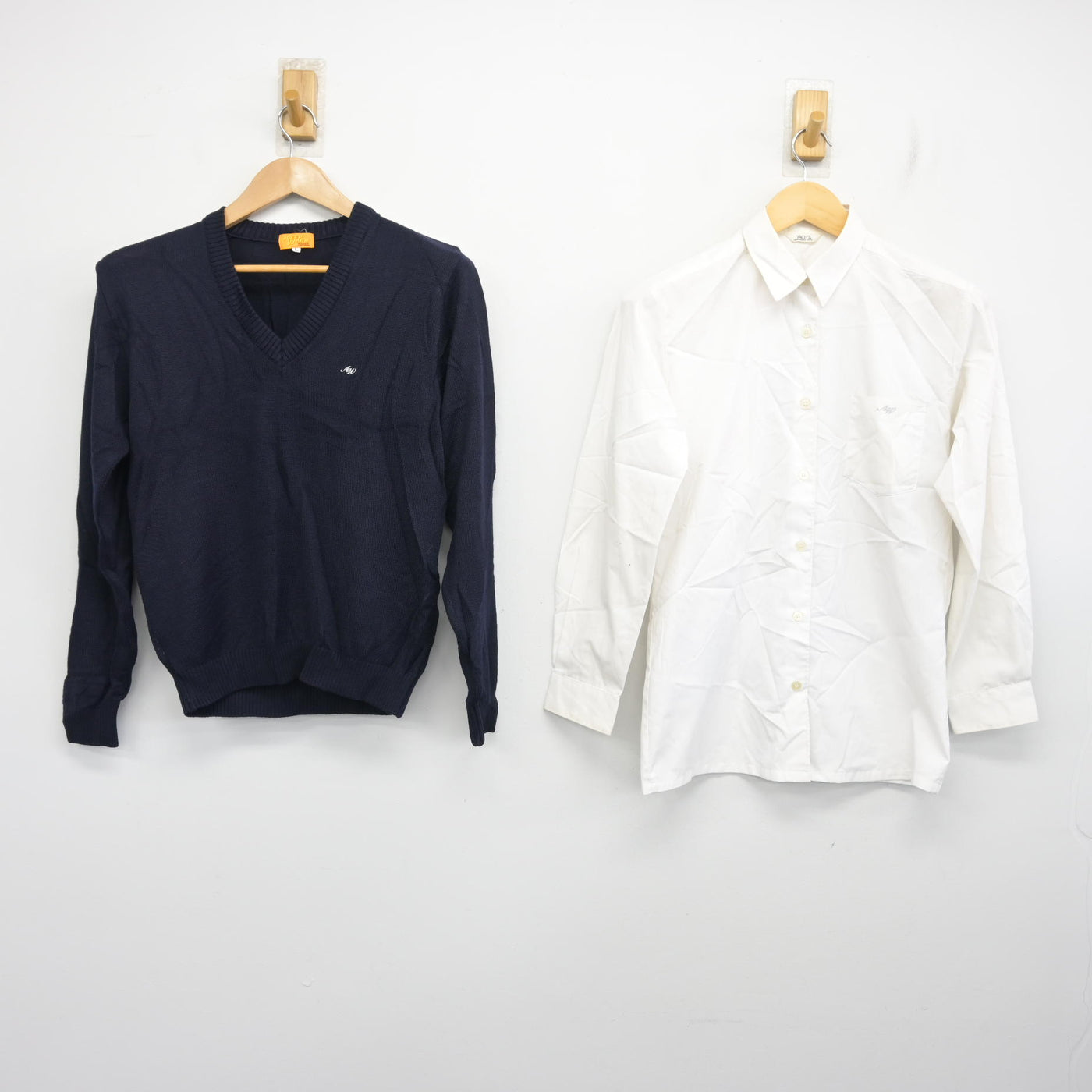 【中古】神奈川県 厚木西高等学校 女子制服 2点 (ニット・シャツ) sf103544