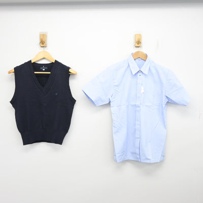 【中古】東京都 吉祥女子中学・高等学校 女子制服 2点 (ニットベスト・シャツ) sf103572