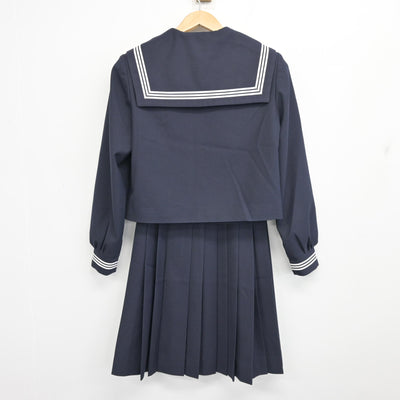 【中古】静岡県 磐田市立神明中学校 女子制服 4点 (セーラー服・スカート・スカート) sf103578