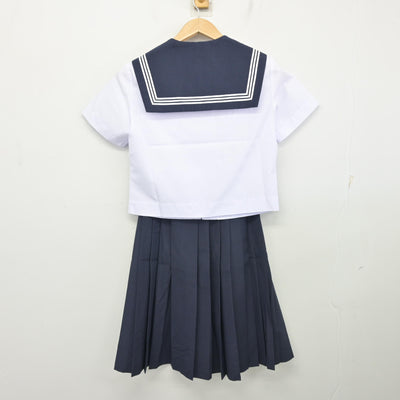 【中古】静岡県 磐田市立神明中学校 女子制服 2点 (セーラー服・スカート) sf103580