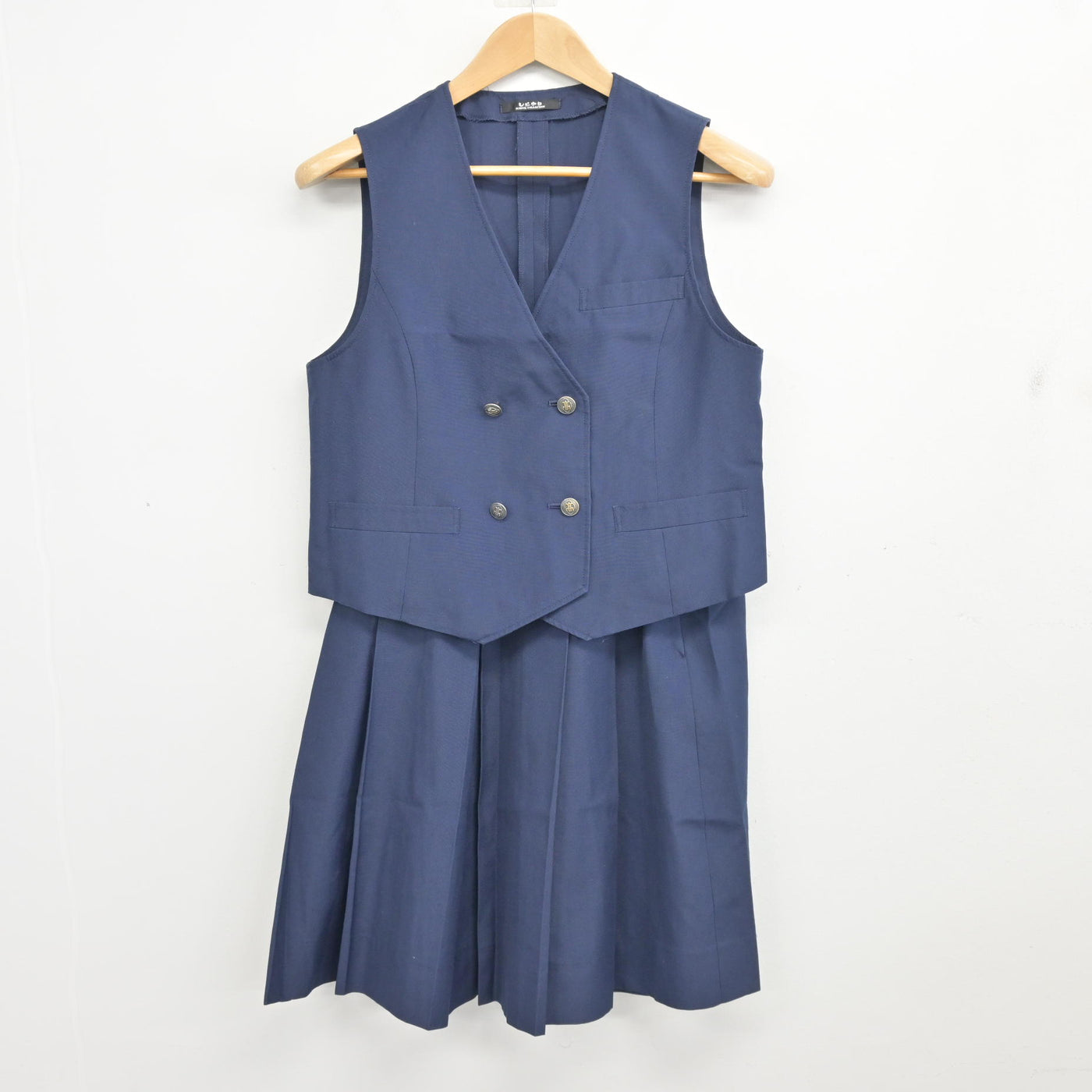 【中古】静岡県 静岡県立小山高等学校 女子制服 2点 (ベスト・スカート) sf103582