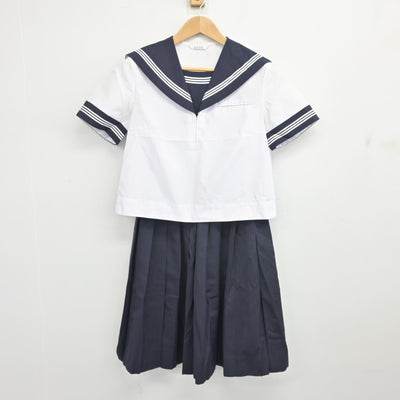 【中古】静岡県 御殿場中学校 女子制服 4点 (セーラー服・セーラー服・スカート) sf103584
