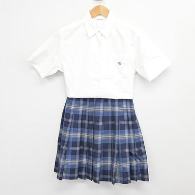 【中古】千葉県 木更津総合高等学校 女子制服 4点 (ニットベスト・シャツ・スカート) sf103586