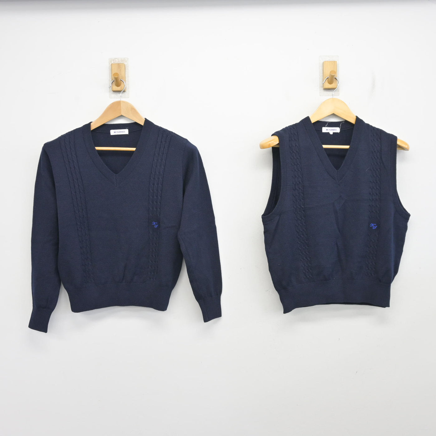 【中古】千葉県 木更津総合高等学校 女子制服 3点 (ニット・ニットベスト) sf103587