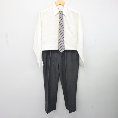 【中古】大阪府 アサンプション国際中学校高等学校 男子制服 4点 (ニット・シャツ・ズボン) sf103598