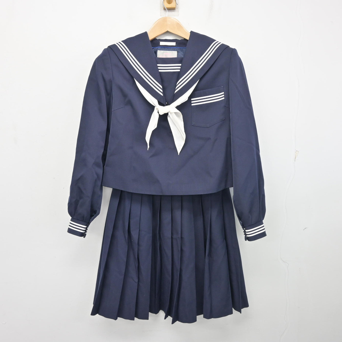 【中古】山口県 柳井高等学校 女子制服 3点 (セーラー服・スカート) sf103617