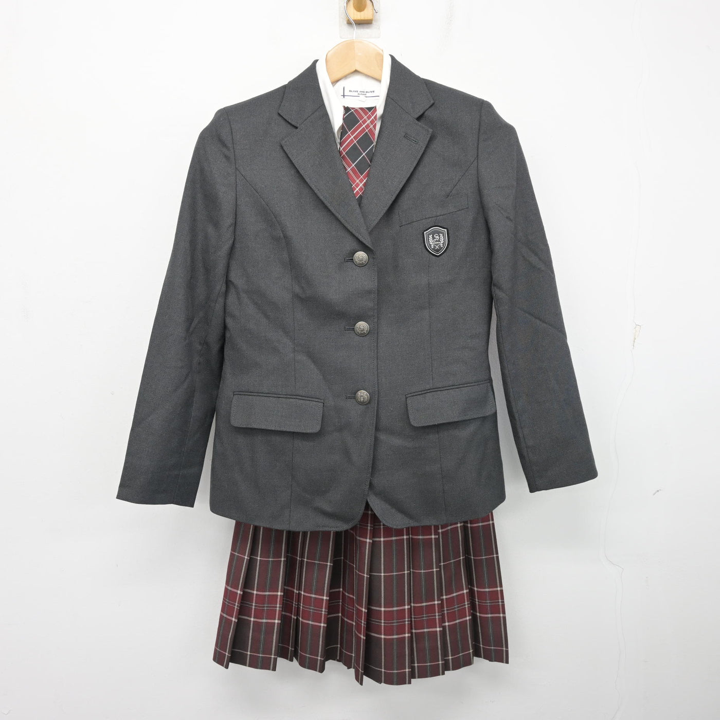 【中古】愛知県 清林館高等学校 女子制服 4点 (ブレザー・シャツ・スカート) sf103626