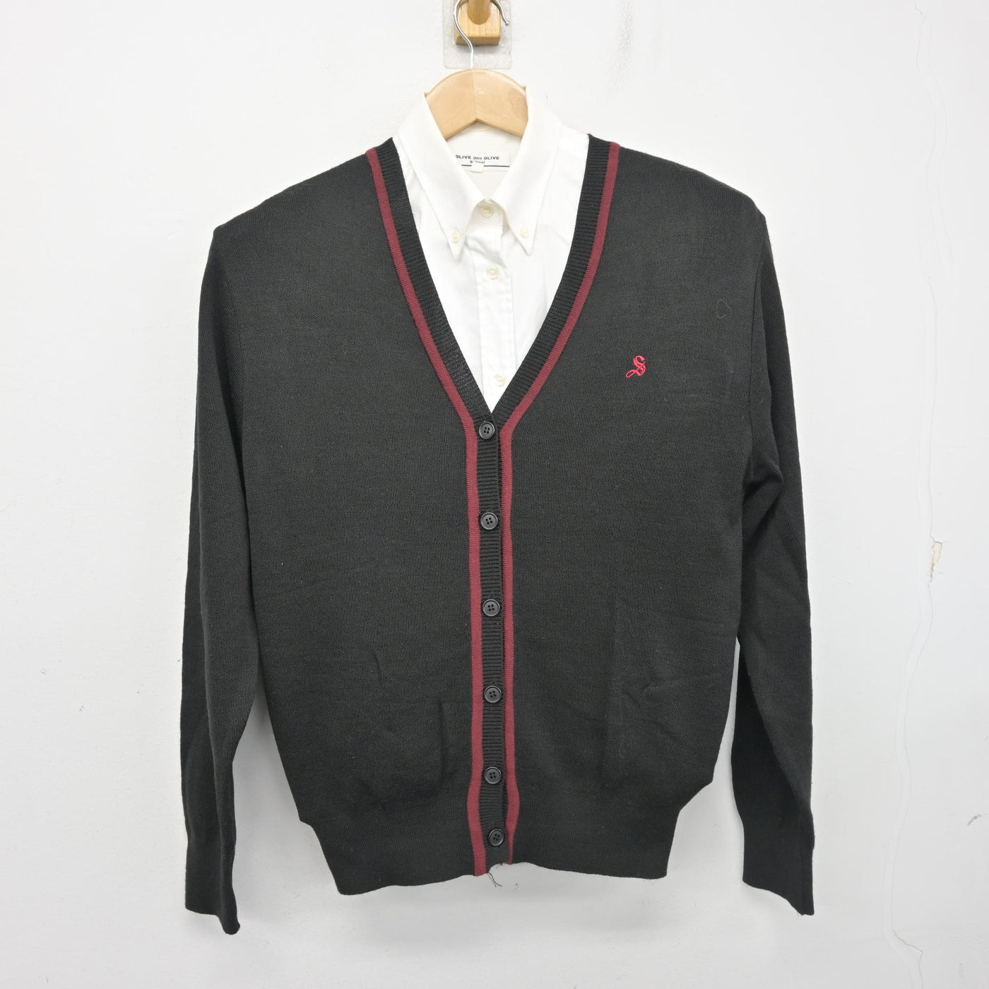 【中古】愛知県 清林館高等学校 女子制服 2点 (ニット・シャツ) sf103627