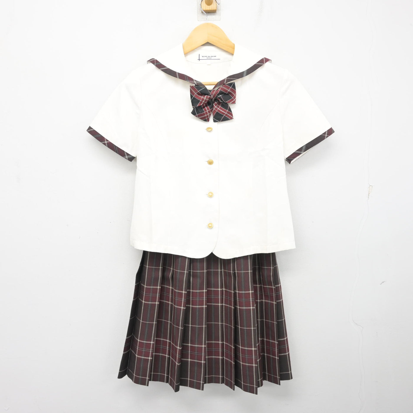 【中古】愛知県 清林館高等学校 女子制服 3点 (ブラウス・スカート) sf103628