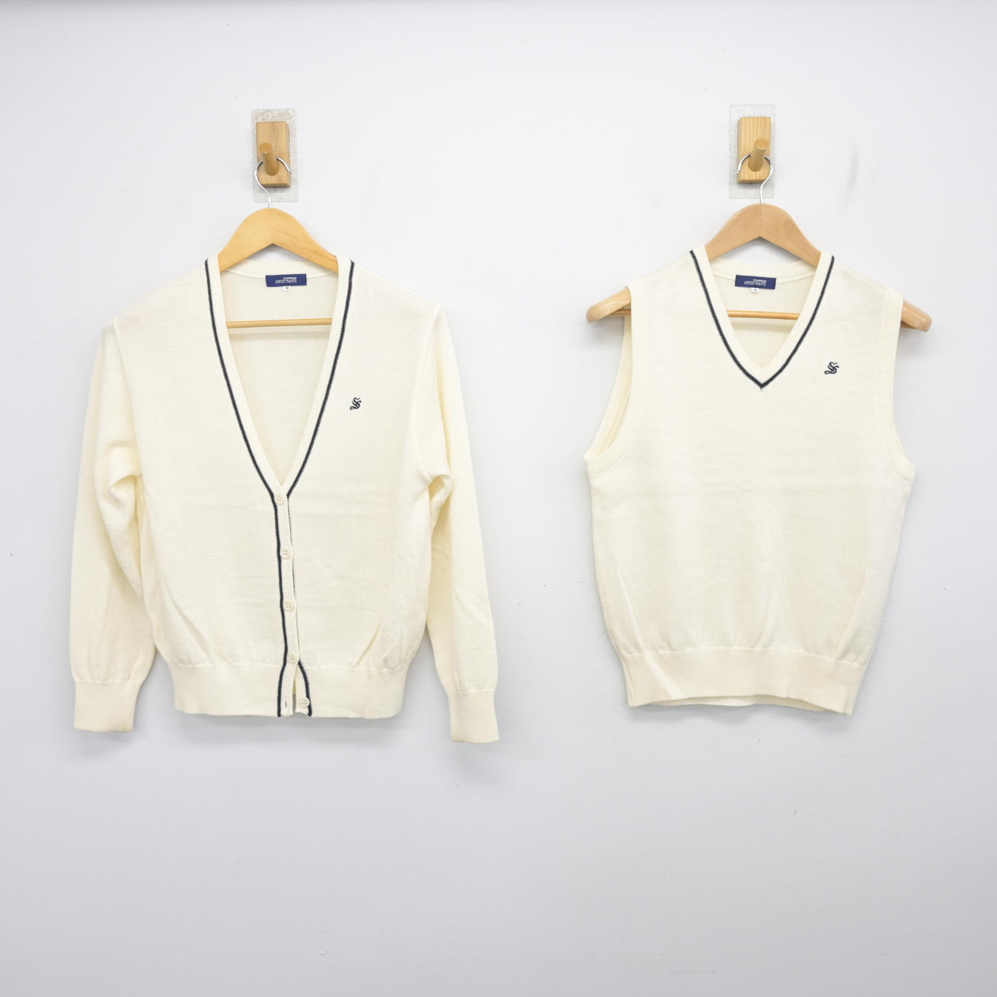 【中古】愛知県 清林館高等学校 女子制服 2点 (ニット・ニットベスト) sf103629