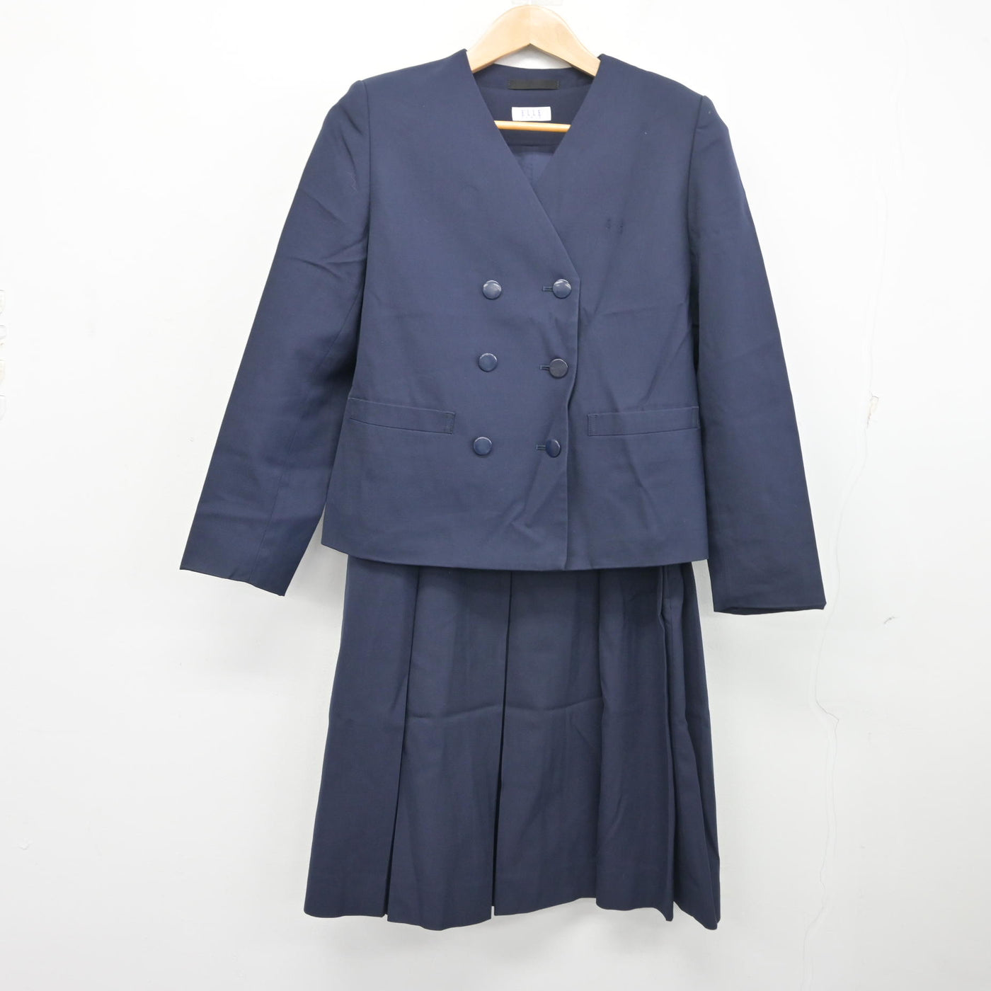 【中古】茨城県 水戸第四中学校 女子制服 2点 (ブレザー・ジャンパースカート) sf103668