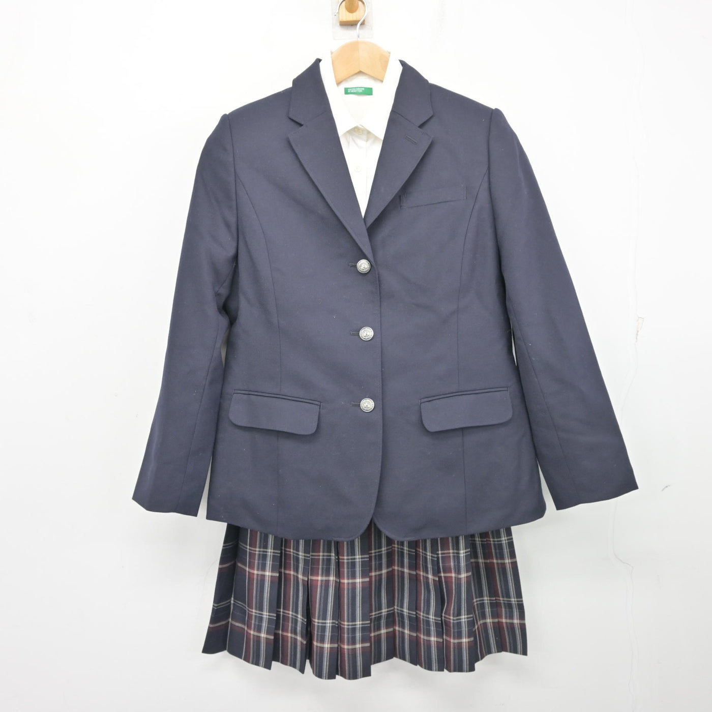 【中古】大分県 大分国際情報高等学校 女子制服 4点 (ブレザー・シャツ・スカート) sf103693