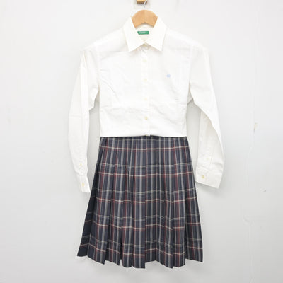 【中古】大分県 大分国際情報高等学校 女子制服 4点 (ブレザー・シャツ・スカート) sf103693