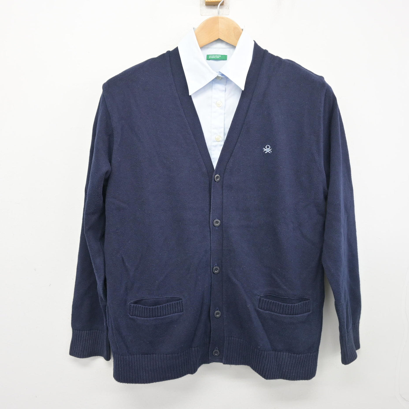 【中古】大分県 大分国際情報高等学校 女子制服 2点 (ニット・シャツ) sf103694