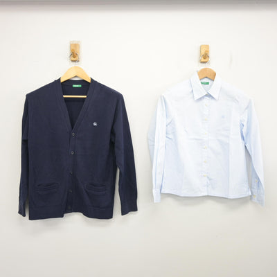 【中古】大分県 大分国際情報高等学校 女子制服 2点 (ニット・シャツ) sf103694