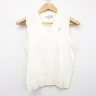 【中古】埼玉県 淑徳与野高等学校 女子制服 2点 (ニットベスト・スカート) sf103713