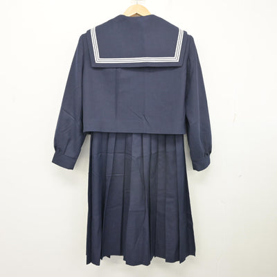 【中古】福岡県 香椎高等学校 女子制服 3点 (セーラー服・ジャンパースカート) sf103723