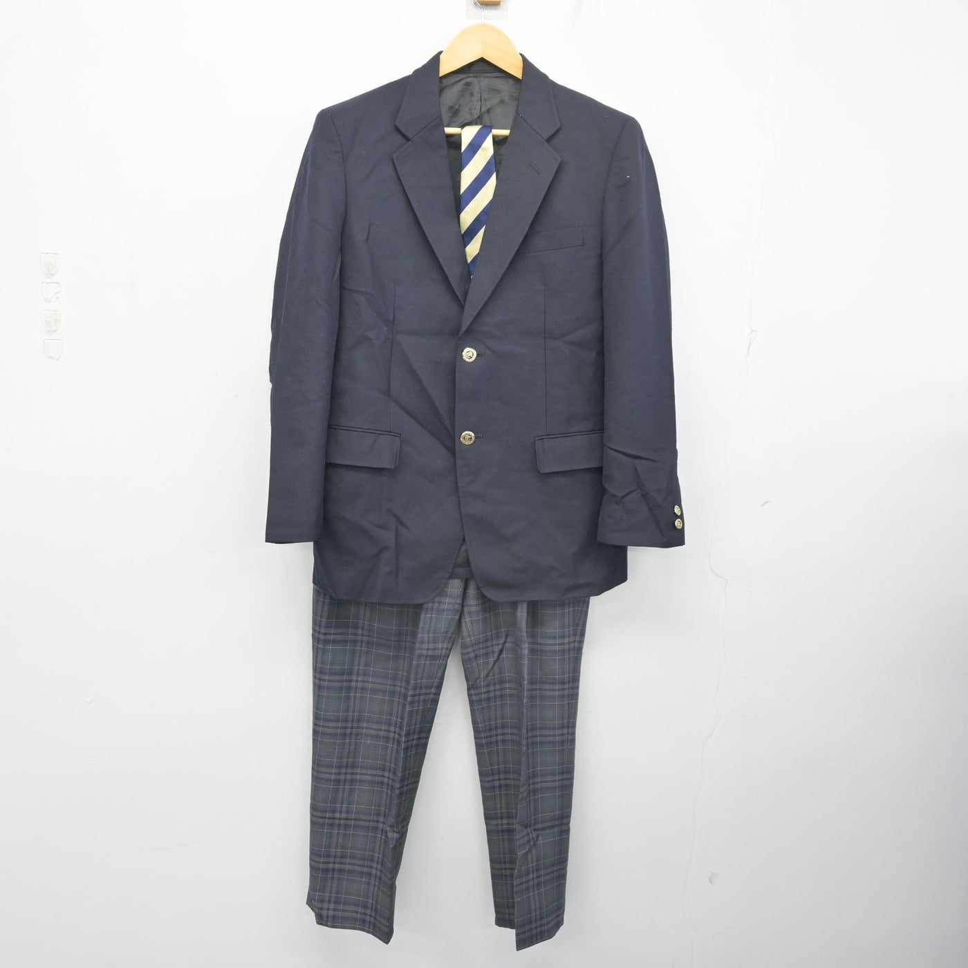 【中古】茨城県 つくば工科高等学校 男子制服 4点 (ブレザー・ズボン) sf103725