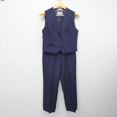 【中古】茨城県 手代木中学校 女子制服 4点 (ブレザー・ベスト・ズボン) sf103726