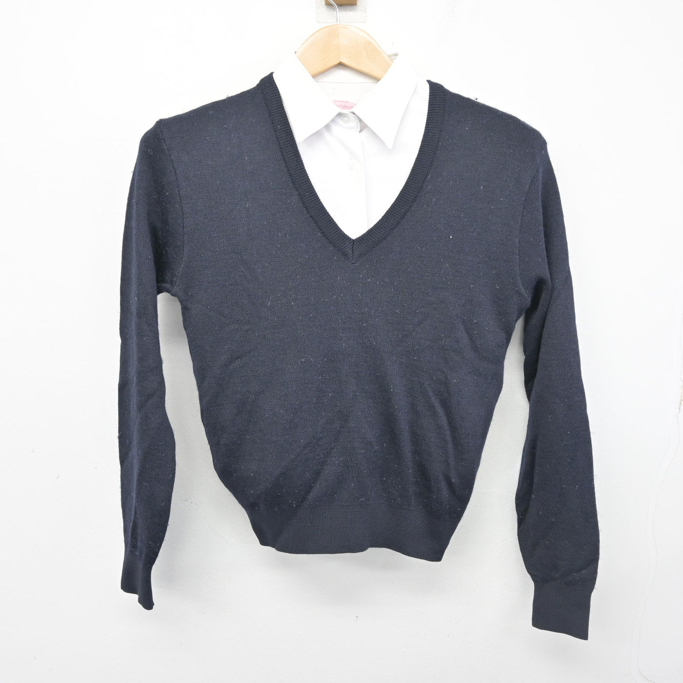 【中古】岡山県 御南中学校 女子制服 2点 (ニット・シャツ) sf103736