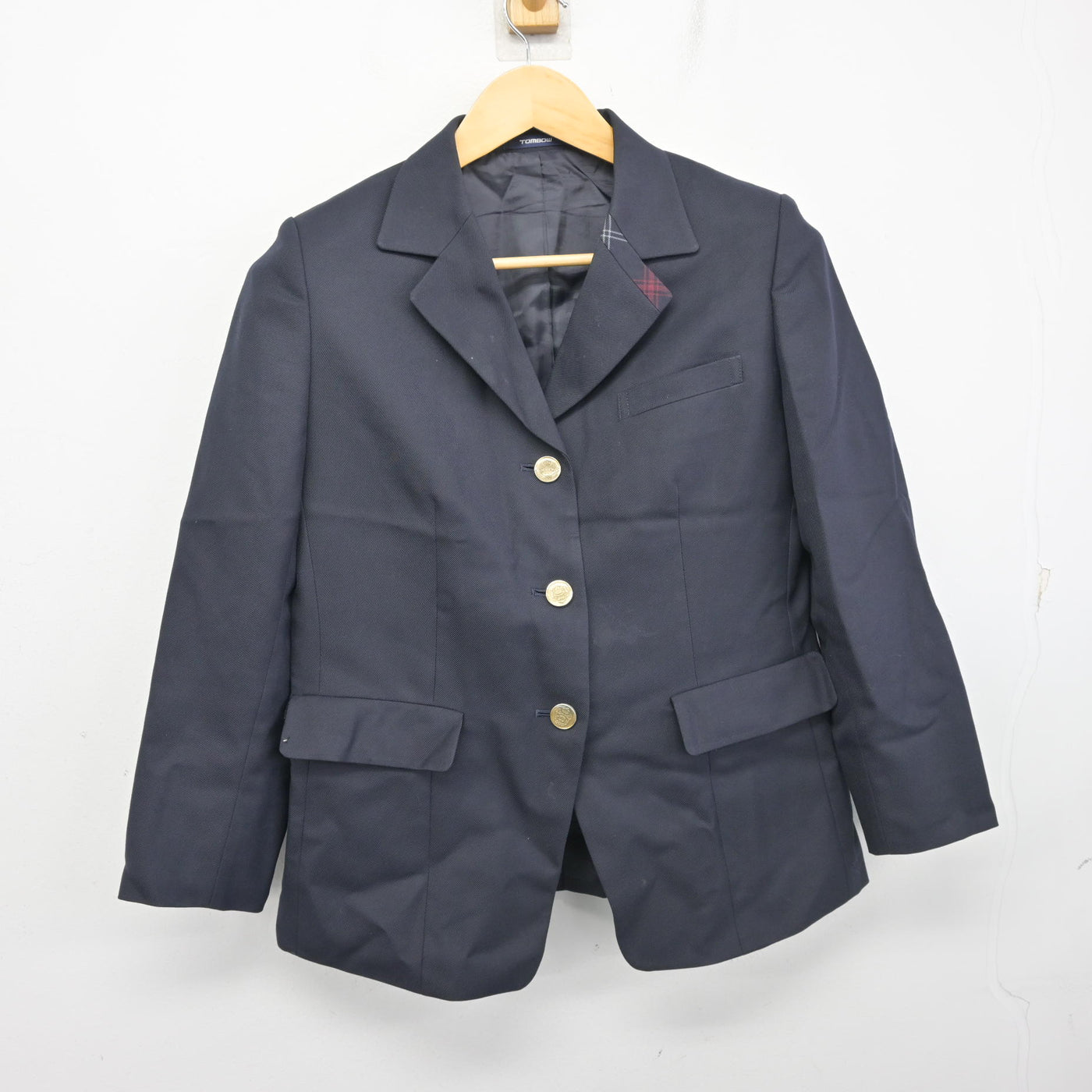 【中古】福岡県 湯川中学校 女子制服 3点 (ブレザー・スカート) sf103747