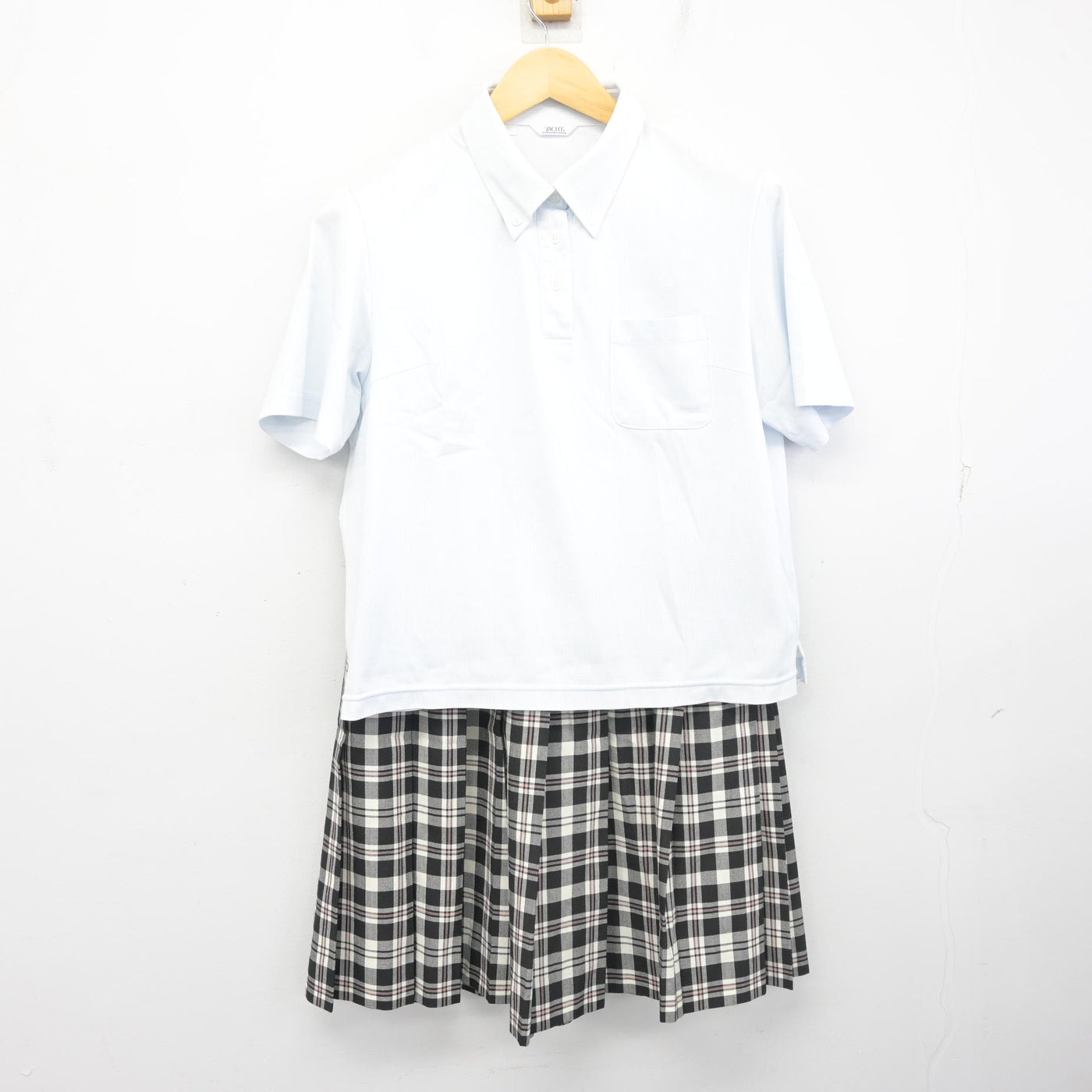 【中古】東京都 中央大学附属中学校・高等学校 女子制服 2点 (シャツ・スカート) sf103754
