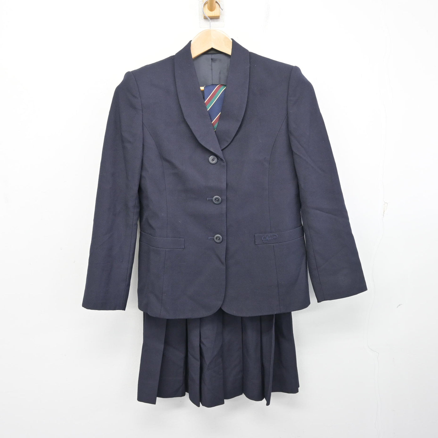 【中古】岡山県 倉敷中央高等学校/旧制服 女子制服 4点 (ブレザー・ベスト・スカート) sf103761