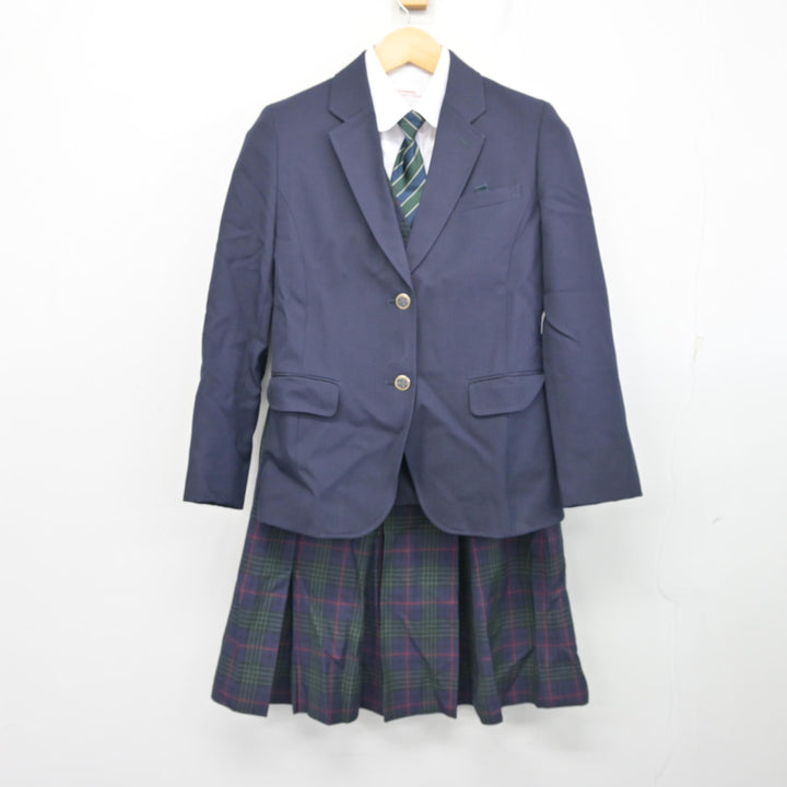中古】北海道 上野幌中学校 女子制服 5点 (ブレザー・ベスト・シャツ 