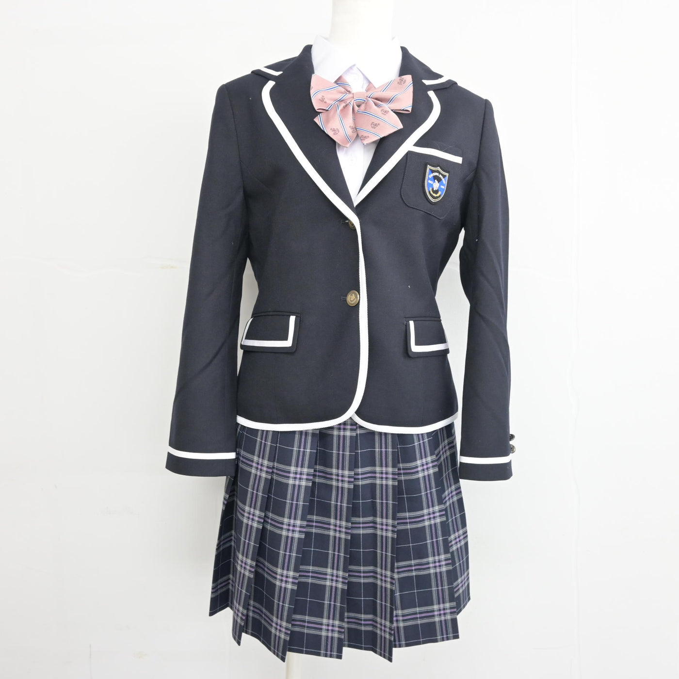 【中古】 N高等学校 女子制服 5点 (ブレザー・シャツ・スカート) sf103770