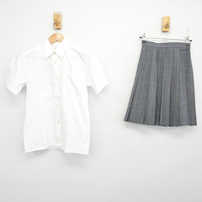 【中古】大阪府 天王寺高等学校 女子制服 2点 (シャツ・スカート) sf103779