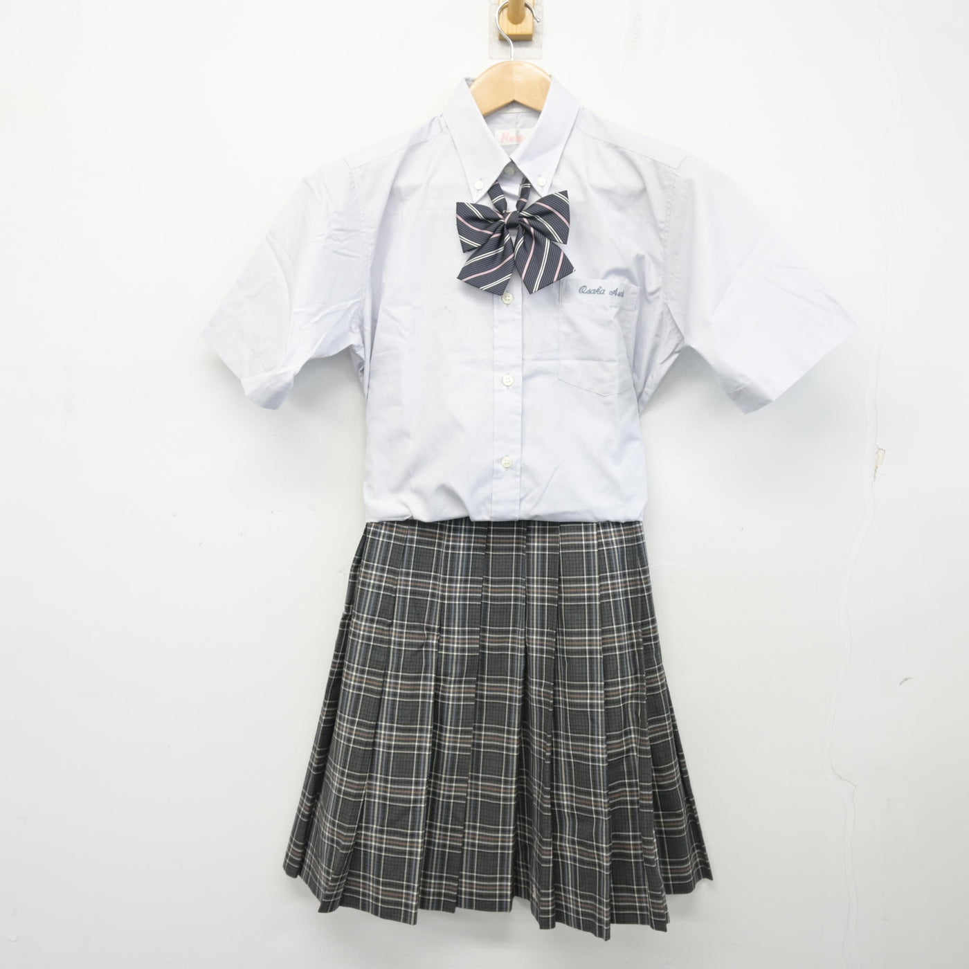 【中古】大阪府 旭高等学校 女子制服 3点 (シャツ・スカート) sf103781