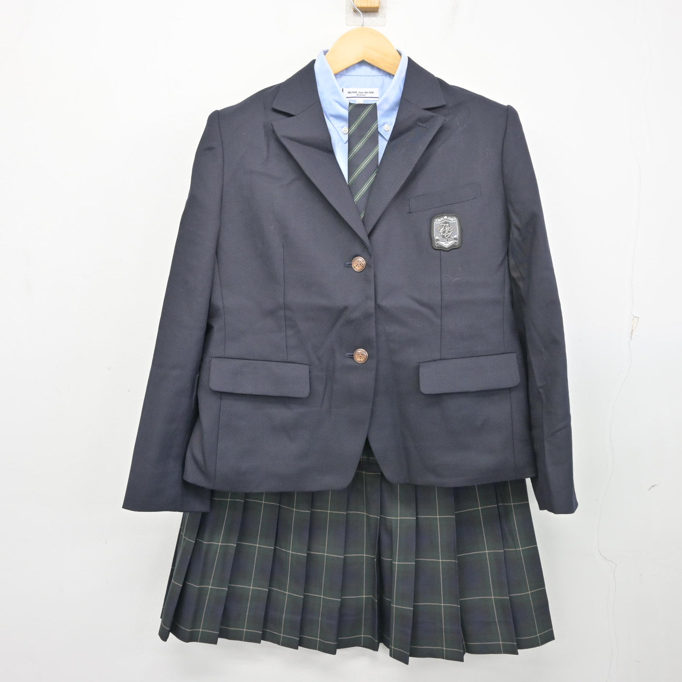 【中古】熊本県 玉名女子高等学校 女子制服 4点 (ブレザー・シャツ・スカート) sf103783