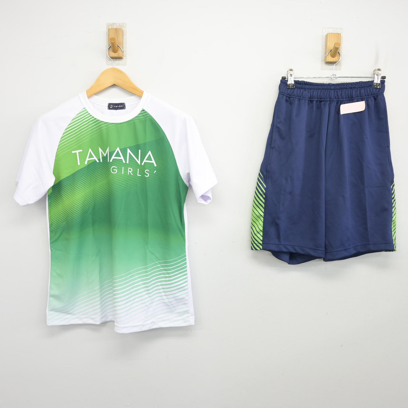 【中古】熊本県 玉名女子高等学校 女子制服 2点 (体操服 上・体操服 下) sf103789