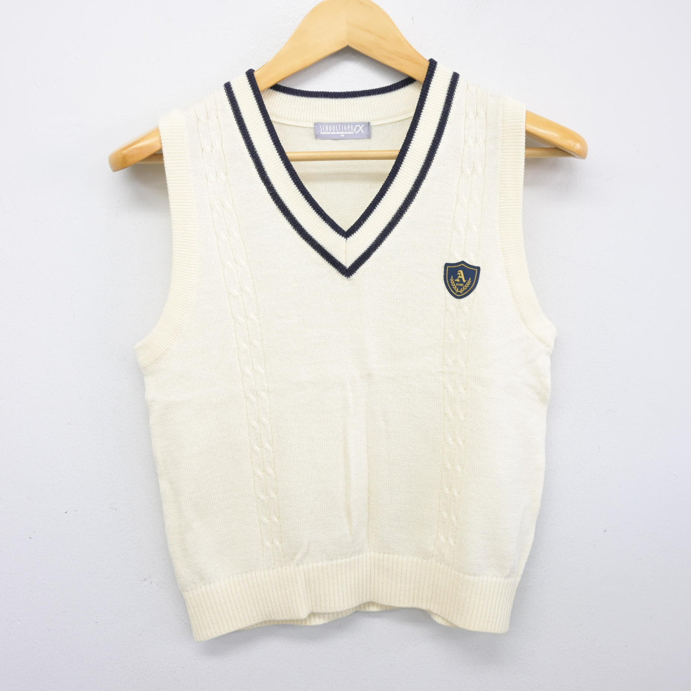 【中古】兵庫県 有野北中学校 女子制服 2点 (ニットベスト・シャツ) sf103792